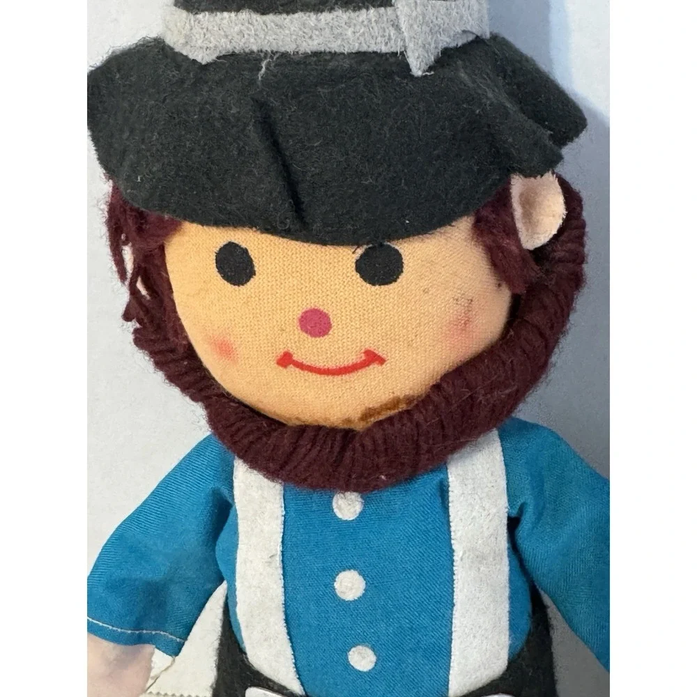 VTG Dream Dolls Dakin Japan Amish Boy Girl Pair Plush Felt Cloth Dolls 9